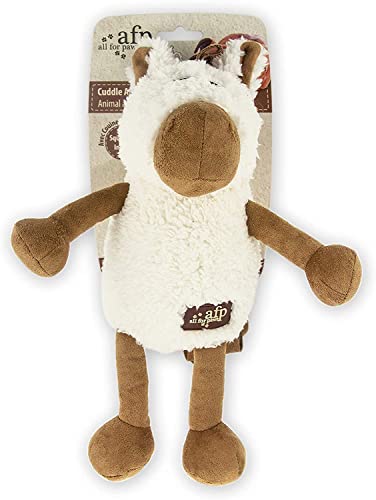 All for Paws Juguetes para perros de peluche, juguetes para perros chillones con diseño lindo, juguetes de peluche para masticar con chirridos para cachorros- perro/oveja/caballo