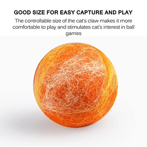 ALLOMN 3 piezas de bolas de fieltro de lana para gatos y gatitos, gatos, bolas de lana, bolas de lana hechas a mano para perros, para amantes de los gatos, suministros de manualidades para decoración