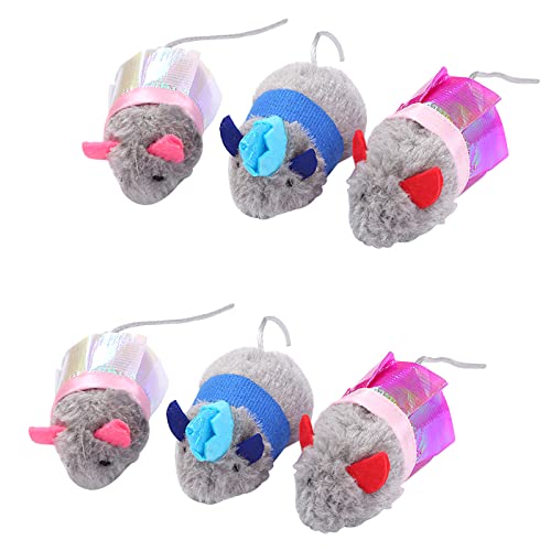 ALLOMN Juguetes para gatos peludos para mascotas, ratones, ratones de juguete para gatos, juguetes para mascotas, lindo vestido de baile de graduación, ratón, gato, juguetes para jugar con gatera,
