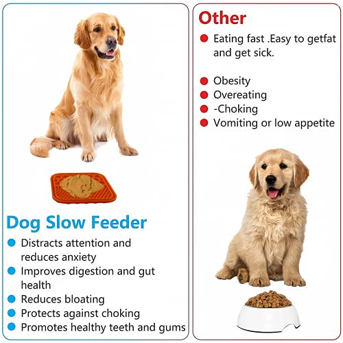 Almohadilla para Lamer,Silicona Alimentación Lenta,Almohadillas Lamer Mascotas con Ventosa,Alfombrilla para Lamer con Espátula de Silicona- para Baño de Mascotas, Aseo y Entrenamiento de Perros/Gatos