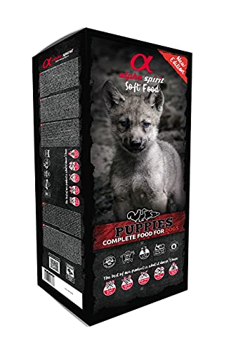 ALPHA 3004209 Spirit Canine Puppy Pescado SEMIHUMEDO Caja 9KG, Negro, Mediano, 9000
