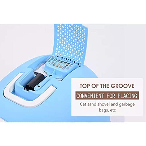 AMAZOM Bandeja De Arena para Gatos, Cajón Cerrado Ultra Autolimpiante Caja De Arena para Gatos Maceta con Capucha para Gatos Bandeja De Basura Bote De Basura Higiene Razas De Gatos Inodoros,Negro