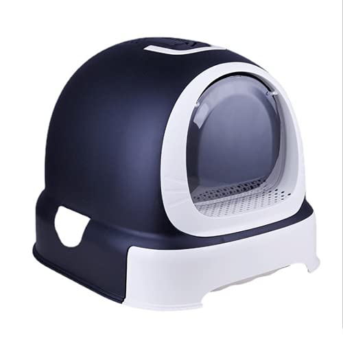 AMAZOM Bandeja De Arena para Gatos, Cajón Cerrado Ultra Autolimpiante Caja De Arena para Gatos Maceta con Capucha para Gatos Bandeja De Basura Bote De Basura Higiene Razas De Gatos Inodoros,Negro