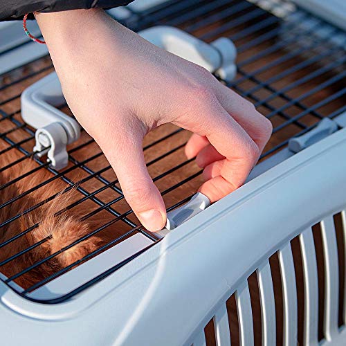 Amazon Basics - Transportín de mascotas prémium con 2 puertas para gatos y perros, 58 cm