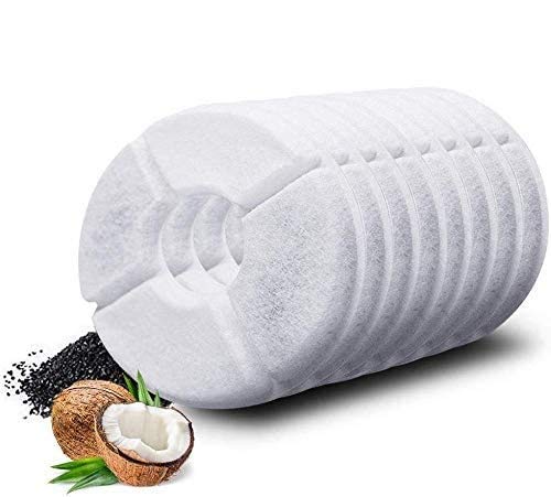 AMONIDA Filtros de Fuente de Agua para Gatos, 8 Paquetes, Filtros de Repuesto para Fuente para Mascotas, con Resina y Carbón Activo, para Fuente de Agua del Dispensador Automático de Agua de Flores