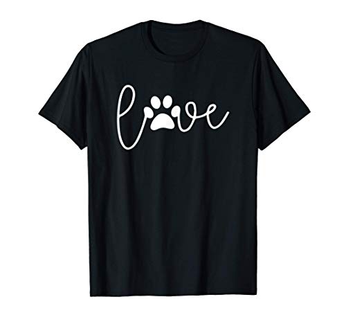 amor latido del corazón pata perro pata maestro amante Camiseta