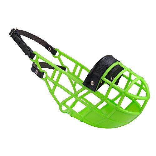 Amordazar Don Pare Modelo 101 en verde de neón siempre es posible beber, ideal para funcionamiento libre, perrera, jaula, carreras de perros, coche, protección del cebo venenoso por Amathings