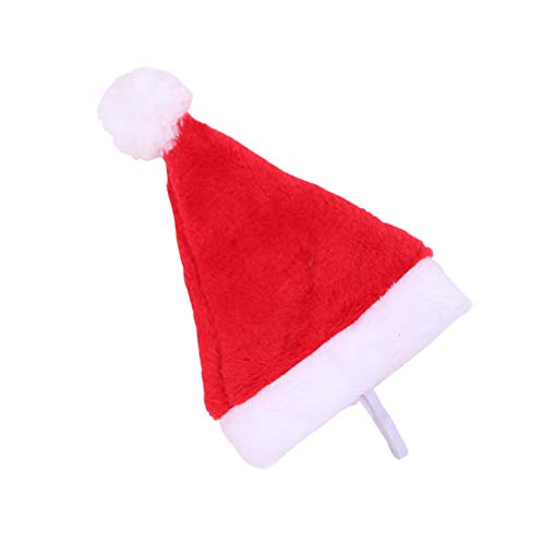 Amosfun 4 Piezas Perro Gato Mascota Santa Sombrero Navidad Felpa Disfraces para Mascotas Mascota Navidad Foto Accesorios Bolsa de Regalo para Gatos Perros Mascota Accesorios de Vacaciones (Rojo)