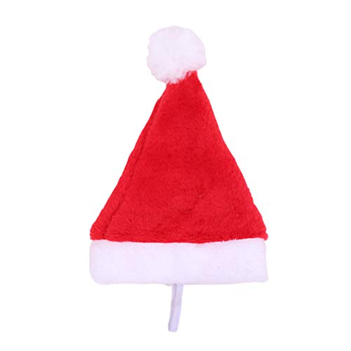 Amosfun 4 Piezas Perro Gato Mascota Santa Sombrero Navidad Felpa Disfraces para Mascotas Mascota Navidad Foto Accesorios Bolsa de Regalo para Gatos Perros Mascota Accesorios de Vacaciones (Rojo)