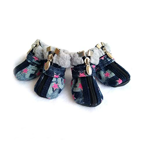 AMURAO Ambiental al Aire Libre Zapatos para Perros pequeños Botines Impermeables para Mascotas Calcetines de Goma Gatos de Invierno Botas Productos para Mascotas