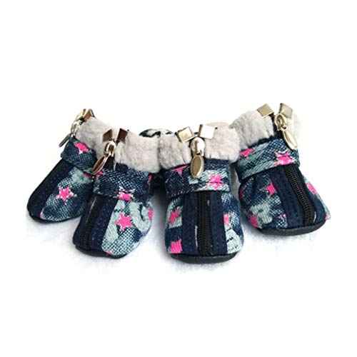 AMURAO Ambiental al Aire Libre Zapatos para Perros pequeños Botines Impermeables para Mascotas Calcetines de Goma Gatos de Invierno Botas Productos para Mascotas