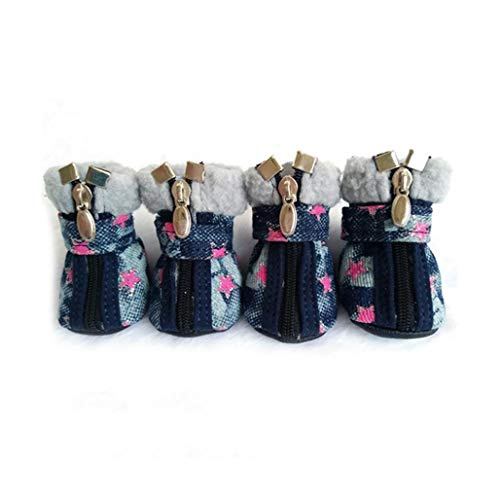 AMURAO Ambiental al Aire Libre Zapatos para Perros pequeños Botines Impermeables para Mascotas Calcetines de Goma Gatos de Invierno Botas Productos para Mascotas