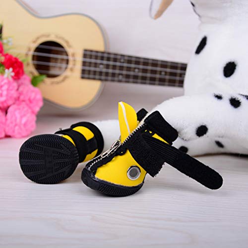 AMURAO Animales de compañía Botas Transpirables Tela de Buceo Zapatos para Perros Botines Ajustables Antideslizantes para Caminar con Gatos
