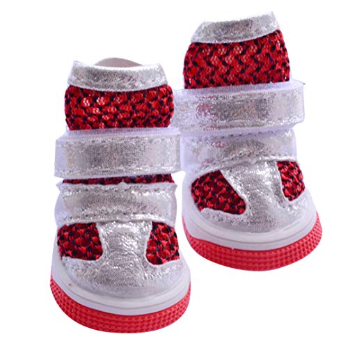 AMURAO Tejido Transpirable Tejido Zapatos para Mascotas Cachorros Animales pequeños Perros Botas Gatos Caniche al Aire Libre Ropa de pie