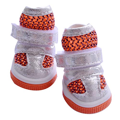 AMURAO Tejido Transpirable Tejido Zapatos para Mascotas Cachorros Animales pequeños Perros Botas Gatos Caniche al Aire Libre Ropa de pie