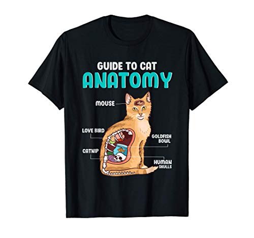 Anatomía del gato Ratón Pez de colores Hierba gatera Hilaran Camiseta