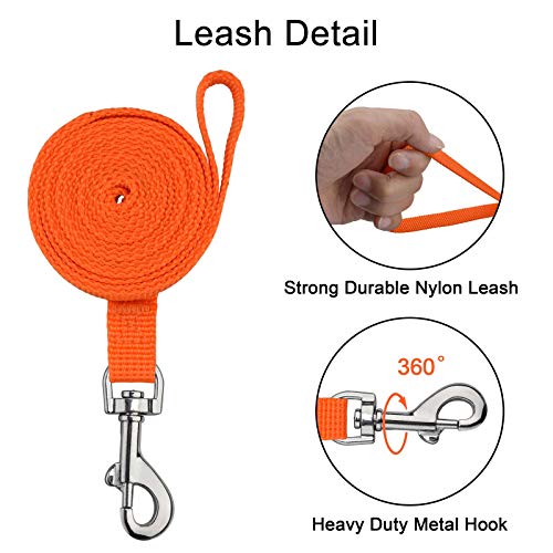 Anbeer Arnés Pecho para Gato Perro Pequeño y Correa 150cm, Ajustable con Reflectantes de Tela de Malla Suave y Transpirable (L, Naranja)