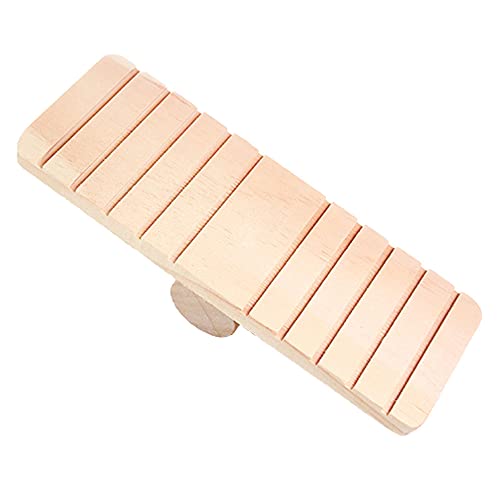 ANCLLO Escalera colgante de hámster de madera para escalar, juguete de escalar, jaula, regalo para animales pequeños, ratón, rata, chinchilla, gerbil erizo