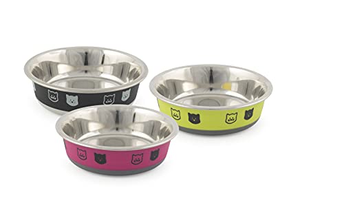 Ancol Fusion Acero Inoxidable Gato Cuenco
