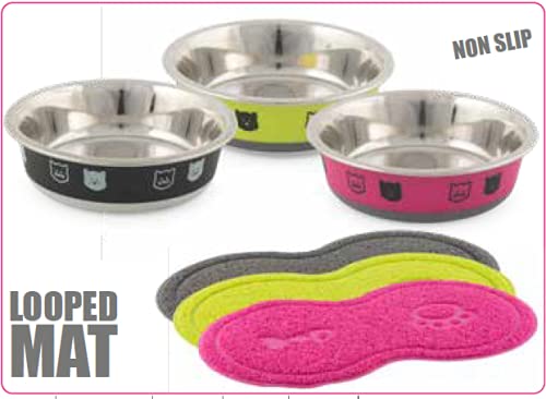 Ancol Fusion Acero Inoxidable Gato Cuenco