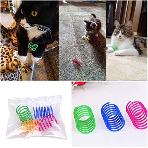 Andiker Juguete para gatos en espiral, juguete creativo colorido para gatos de interior, juego interactivo (5 unidades)
