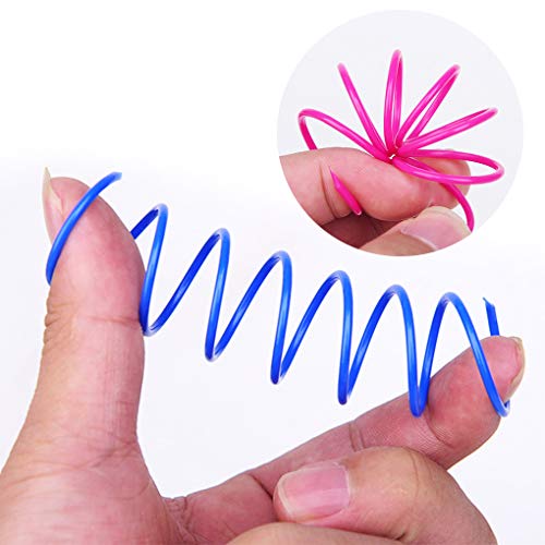 Andiker Juguete para gatos en espiral, juguete creativo colorido para gatos de interior, juego interactivo (5 unidades)