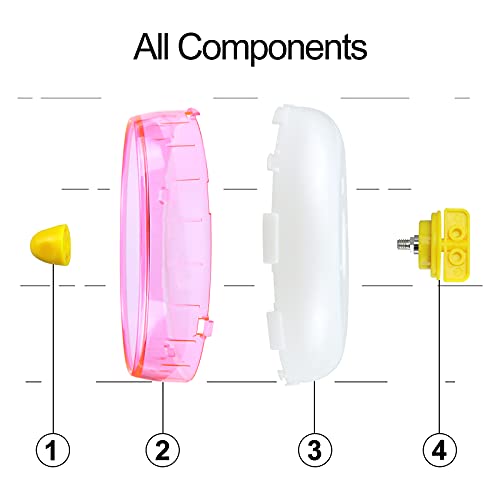 Andiker Rueda de plástico para hámster Rueda para cobayas, Ejercicio silencioso para Correr, Juguete, Jaula para hámster, Accesorio para Drawf Hamster Golden Silk Shih Tzu Bear (18cm, Rosado)
