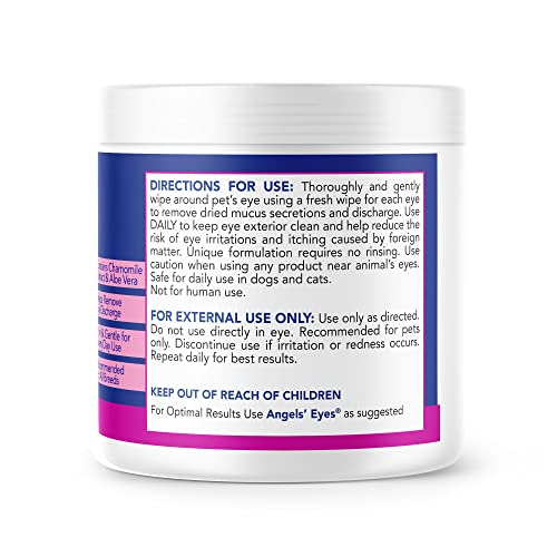 Angels' Eyes Gentle Tear Stain Wipes 100/Pkg-