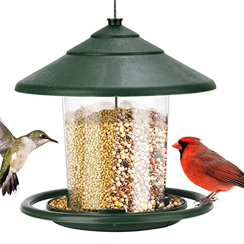Angmile Comederos para pájaros para Colgar en el Exterior, Comederos para pájaros Salvajes para jardín, Patio Trasero, terraza, decoración al Aire Libre. con Alambre Resistente