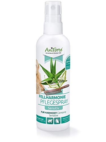 AniForte Carespray Sensible para perros y gatos 200ml - cuidado para el pelaje y la piel, espray para el cabello. Pieles brillantes y ayuda para el peinado, Spray para el cuidado de perros y gatos