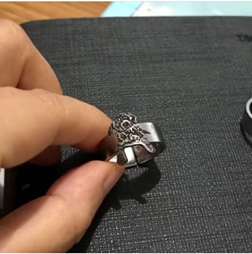 Anillo de foto de perro personalizado Anillos ajustables Dainty Dog Memorial Regalos de simpatía para mujeres Hombres Niñas Su mascota Perro Amante de los gatos Joyas para mascotas Navidad para amigos
