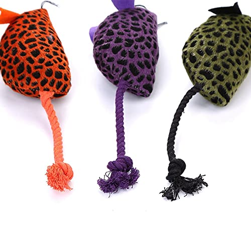 Anjetan Pequeño Pet Pet Pet Pet Pet Linea Linea Lineaje Adorable Cat Mouse Toy Toy Plute Leopard Primer Pulso Interactive Lindo Cable Cat Mastico Juguete Gatito Juguete De Dentición para Entrenar