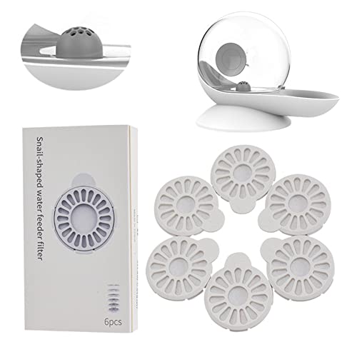 Anlrion Distribuidor de agua para perro, abreviado a gravidad para gatos, forma de caracol, fuente de agua para gatos automáticos, dispensador de cuenco de agua para perro, filtro dediado