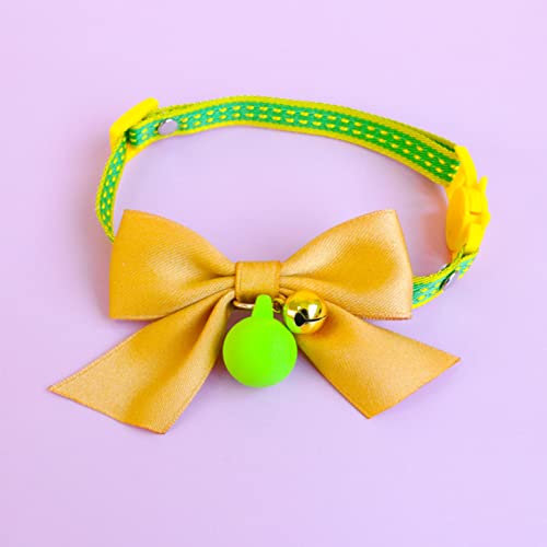 ANLV Collar de Cachorro Mascota Perros Gato Breakaway Collar de Mascota Accesorios adorables de Primera Calidad Naranja