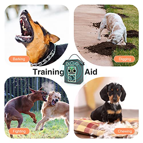 Antiladridos para Perros, 4 Ajustables Frecuencia Ultrasónicos Dispositivo Antiladridos, 50 Pies Impermeables Automática Dispositivos Antiladridos para Pequeños Grandes Perros Interiores Exteriores