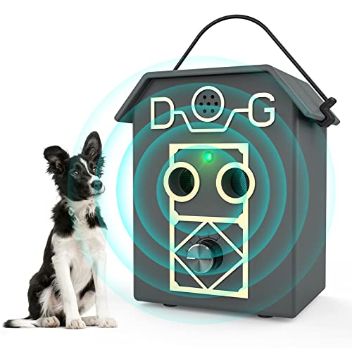 Antiladridos para Perros, 4 Ajustables Frecuencia Ultrasónicos Dispositivo Antiladridos, 50 Pies Impermeables Automática Dispositivos Antiladridos para Pequeños Grandes Perros Interiores Exteriores
