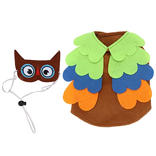 Aoutecen Disfraces para Perros Búho Halloween Navidad Ropa para Mascotas Ropa Y Accesorios para Perros De Terciopelo Vestir Divertido Nuevo Peculiar Cómodo Disfraz De Cachorro para Mascota(L)