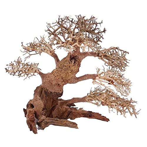 AquaOne Árbol de bonsái XXL para acuario, raíz de madera oriental, 50 x 25 x 40 cm, decoración para acuarios