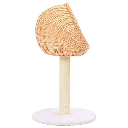 Árbol de gato, árbol de gato, árbol de gato con poste de rascado de sisal, madera de sauce natural, árbol de escalada para gatos, muebles para gatitos