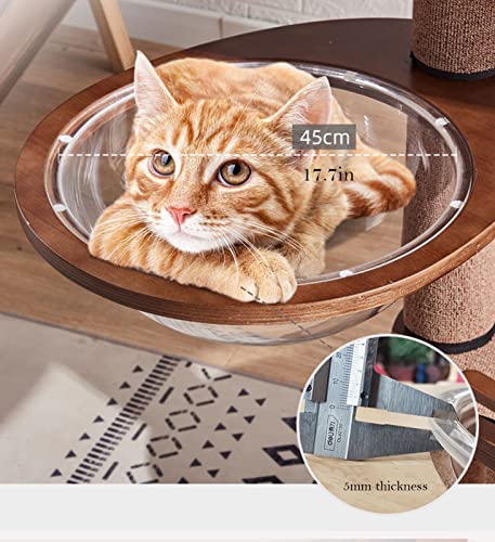 Árbol de Gato for Gatos de Interior 64. 6 Pulgadas Tablero de Pino Torre de Gato Torres de Gato Condominio de Gato con Plataforma Casa de Gato y Postes de rascado Ordenador Personal Espacio for Gatos