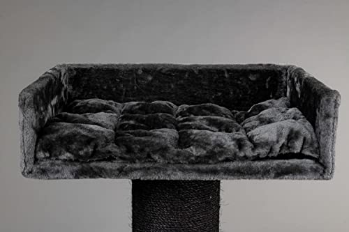 Árbol de Gato Maine Coon Lounge Blackline postes de sisal de 20 cm de diámetro. Rascador de Gato Arañar Poste Centro De Actividades para gatos grandes. Producción de calidad europea de RHRQuality