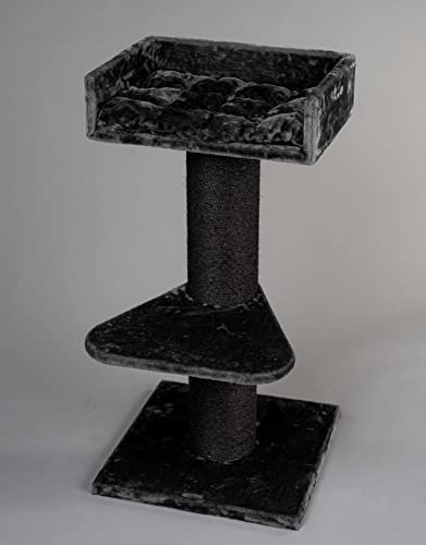 Árbol de Gato Maine Coon Lounge Blackline postes de sisal de 20 cm de diámetro. Rascador de Gato Arañar Poste Centro De Actividades para gatos grandes. Producción de calidad europea de RHRQuality
