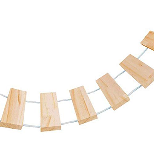 Árbol de madera para gatos montado en la pared con puente colgante y escalera, marco de escalada natural montado en la pared, marco de escalada de madera maciza para gatos,puente de pared gatos