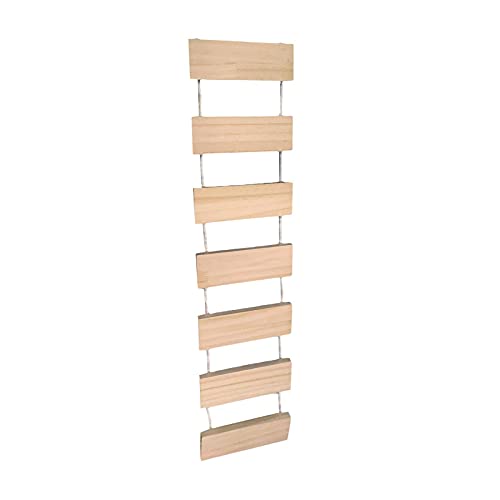 Árbol de madera para gatos montado en la pared con puente colgante y escalera, marco de escalada natural montado en la pared, marco de escalada de madera maciza para gatos,puente de pared gatos