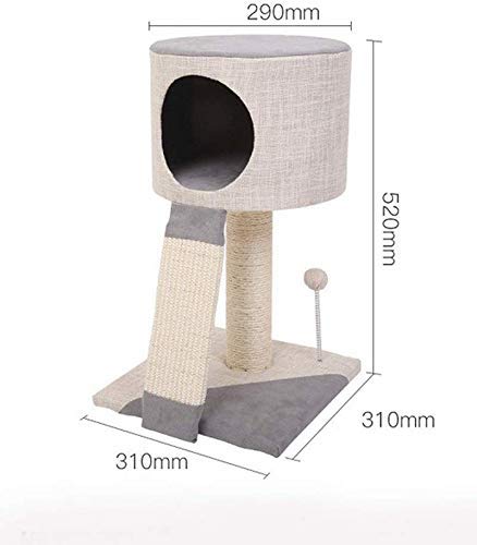 Árbol del Gato, Torre del Gato Condo del Gato Marco de Escalada del Gato Juguete del Gato Duplex Castillo del Gato Arena para Gatos Suministros para Mascotas Pelota de Felpa Accesorios de sisal Esta