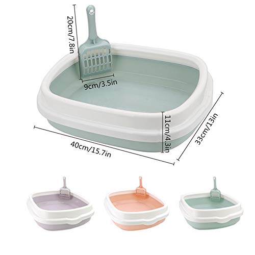 Arena Gatos Bandeja Arenero Gatos Autolimpiable para Caja de Arena Caja de Arena Auto Limpia Gato Baño Conejo Litter Tray Anti-Splash Orinal Pink