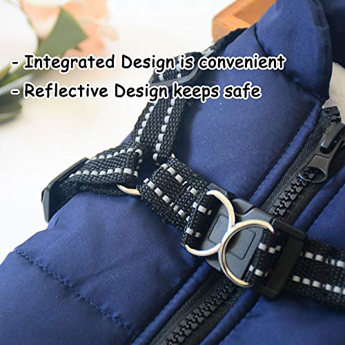 Arnés de invierno para perro, chaqueta para perro pequeño, para clima frío, acolchado para perros, para gatos, cachorros, perros pequeños