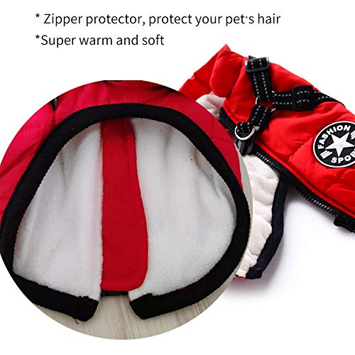 Arnés de invierno para perro, chaqueta para perro pequeño, para clima frío, acolchado para perros, para gatos, cachorros, perros pequeños
