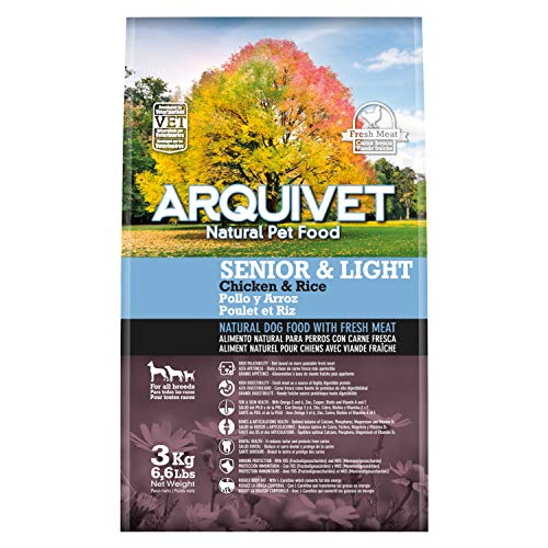 Arquivet Pienso Natural para Perros - Senior & Light Pollo y arroz - 3 Kg