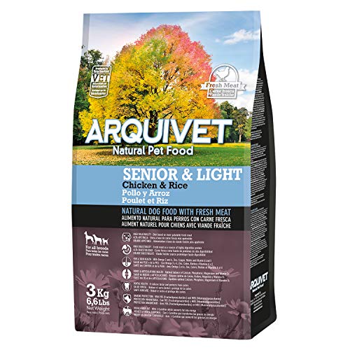 Arquivet Pienso Natural para Perros - Senior & Light Pollo y arroz - 3 Kg